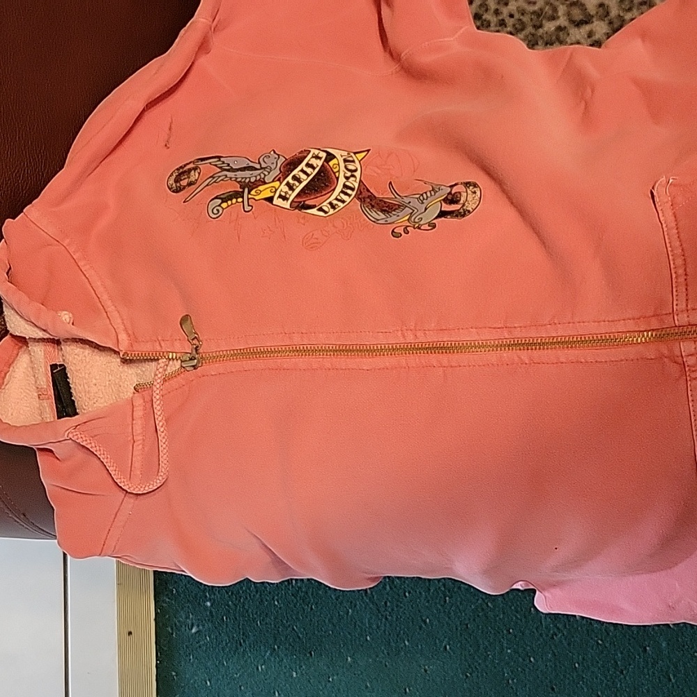 Harley-Davidson women's pink zipper hoodie